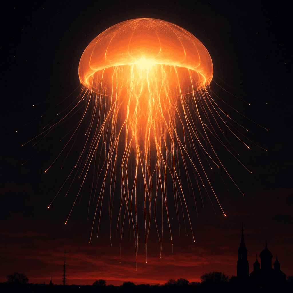 Fenômeno da “água-viva” luminosa de 1977 ainda intriga cientistas e militares - Imagem do artigo original