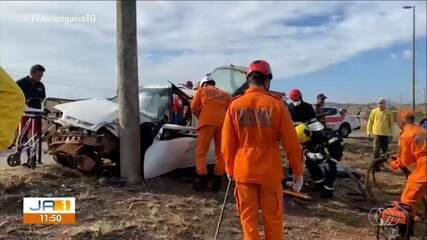 Colisão na BR-242 deixa um morto e seis feridos no sul do Tocantins - Imagem do artigo original
