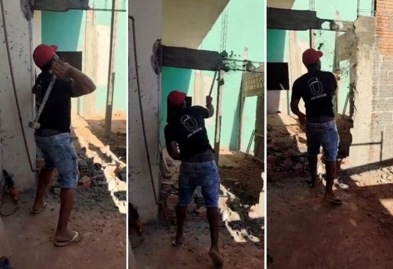 Ex-funcionário usa marreta e danifica obra da UFT em Gurupi após alegar demissão sem pagamento