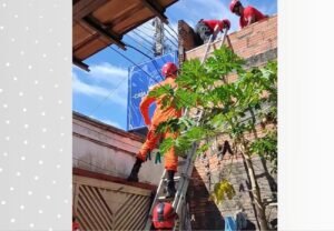 Homem sofre descarga elétrica em telhado de açougue e é resgatado pelos Bombeiros em Gurupi