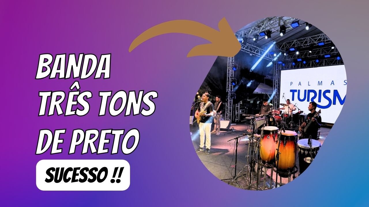 A Banda Três Tons de Preto foi destaque no Festival Gastronômico de Taquaruçu 2025, no dia 6 de setembro, com show envolvente e cheio de energia.