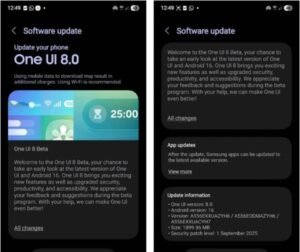 Galaxy A55 passa a receber beta do One UI 8; atualização começa pela Índia