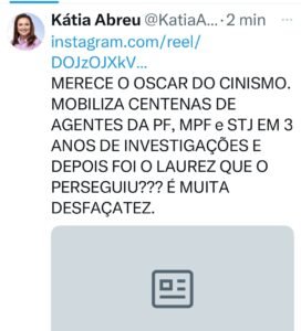 Kátia Abreu acusa Wanderlei Barbosa de “cinismo” após vídeo sobre perseguição política