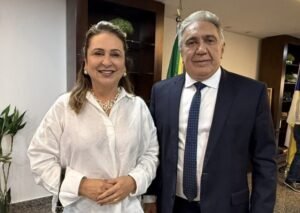 Kátia Abreu se reúne com governador em exercício Laurez Moreira no Palácio Araguaia