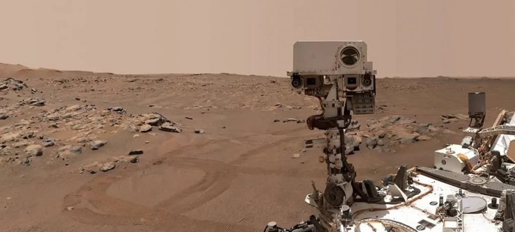 Rover Perseverance capta primeiro som de descargas elétricas em Marte - Imagem do artigo original