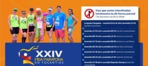 Meia Maratona do Tocantins provoca interdições no trânsito de Palmas neste domingo, 7