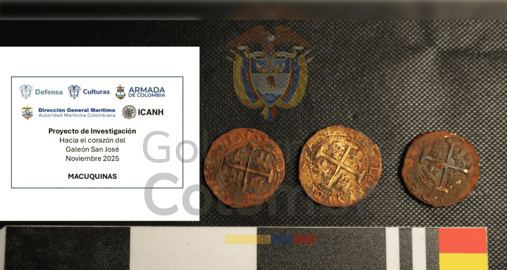 Primeiras relíquias do galeão San José são retiradas do fundo do mar na Colômbia - Imagem do artigo original