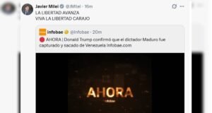 Milei comemora ofensiva dos EUA contra a Venezuela e cita slogan de campanha