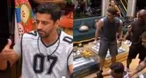 Alberto Cowboy engasga ao beber água no BBB26 e recebe atendimento