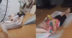 Vídeo mostra idosos em colchões que flutuaram após enchente em abrigo de Ubá (MG)