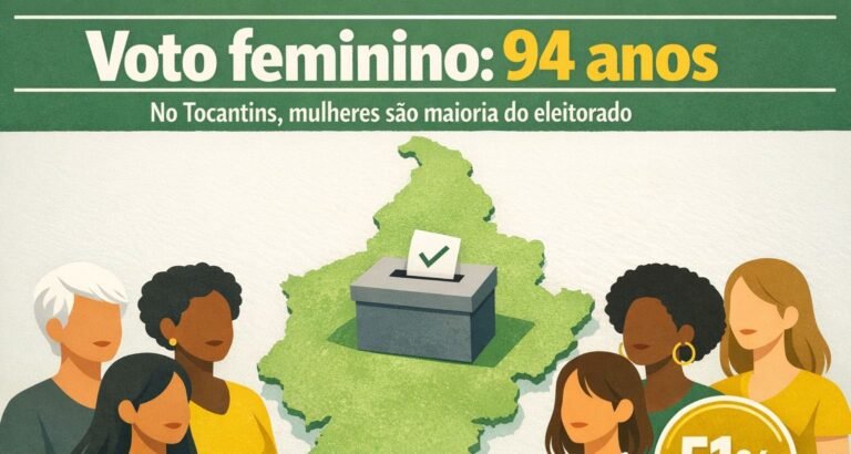 Eleitoras são maioria no Tocantins; 94 anos do voto feminino marcam alta de 19% nas candidatas eleitas
