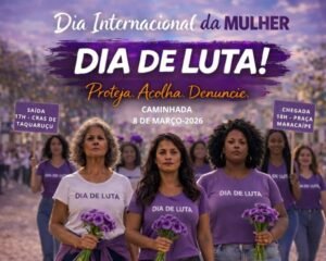 Taquaruçu realiza caminhada no 8 de março em defesa dos direitos das mulheres