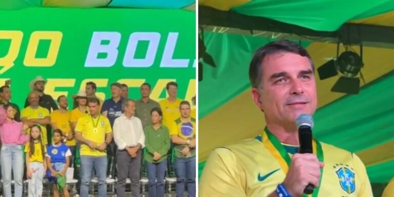 Flávio Bolsonaro e Valdemar Costa Neto apresentam pré-candidatos do PL em Goiás